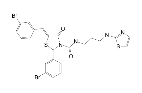 N-3-[[2-(3-BROMOPHENYL)-4-OXO-5-(3-BROMOBENZYLIDENE)-1,3-THIAZOLIDINE]-CARBAMYL]-PROPYL-2-AMINOTHIAZOLE