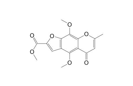2-carbomethoxy-4,9-dimethoxy-7-methyl-5H-furo[3,2-g][1]benzopyran-5-one