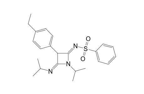 (Z)-N-((E)-3-(4-ethylphenyl)-1-isopropyl-4-(isopropylimino)azetidin-2-ylidene)benzenesulfonamide