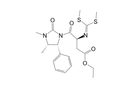 Ethyl (3S,4'S,5'R)-4-(3',4'-Dimethyl-2'-oxo-5'-phenyl-1'-imidazolyldinyl)-3-[bis(methylsulfanyl)methyleneamino]-4-oxobutanoate