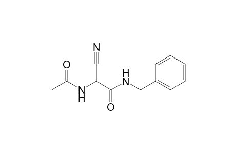 2-Acetamido-2-cyano-N-(phenylmethyl)acetamide