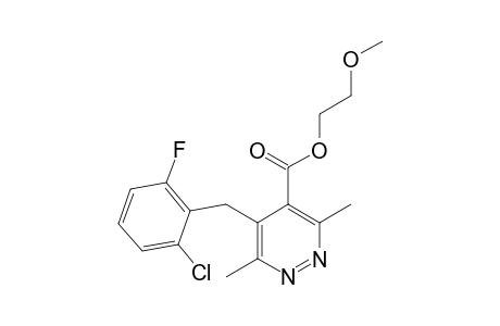 5-(2-chloro-6-fluoro-benzyl)-3,6-dimethyl-pyridazine-4-carboxylic acid 2-methoxyethyl ester