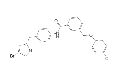 N-{4-[(4-bromo-1H-pyrazol-1-yl)methyl]phenyl}-3-[(4-chlorophenoxy)methyl]benzamide