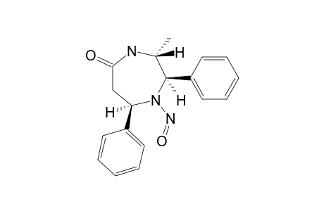 ANTI-T-3-METHYL-1-NITROSO-R-2,C-7-DIPHENYLHEXAHYDRO-1,4-DIAZEPIN-5-ONE