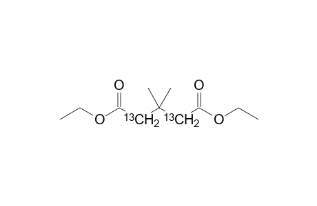 Diethyl 3,3-dimethylpentanedioate-2,4-(13)C(2)