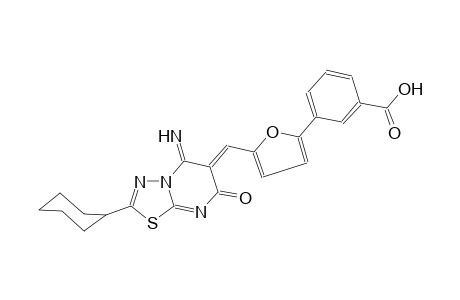 benzoic acid, 3-[5-[(Z)-(2-cyclohexyl-5-imino-7-oxo-5H-[1,3,4]thiadiazolo[3,2-a]pyrimidin-6(7H)-ylidene)methyl]-2-furanyl]-