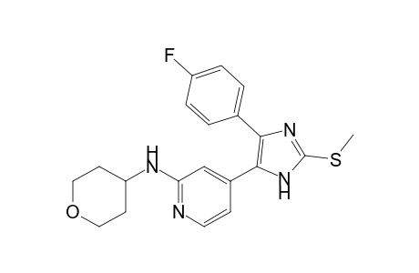 {4-[4-(4-Fluorophenyl)-2-(methylsulfanyl)-1H-imidazol-5-yl]-2-pyridyl}(tetrahydro-2H-pyran-4-yl)amine