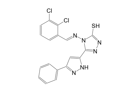 4-{[(E)-(2,3-dichlorophenyl)methylidene]amino}-5-(3-phenyl-1H-pyrazol-5-yl)-4H-1,2,4-triazole-3-thiol