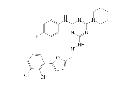 2-furancarboxaldehyde, 5-(2,3-dichlorophenyl)-, [4-[(4-fluorophenyl)amino]-6-(1-piperidinyl)-1,3,5-triazin-2-yl]hydrazone