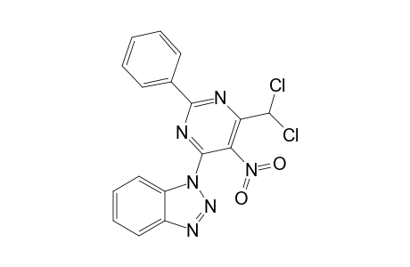 4-(1H-Benzotriazol-1-yl)-6-(dichloromethyl)-2-phenyl-5-nitropyrimidine