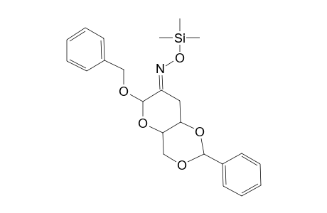 2H-Pyrano[3,2-D]-m-dioxin, 4,4A,6,7,8,8A-hexahydro-2-phenyl-6-benzyloxy-7-one oxime-, tms derivative