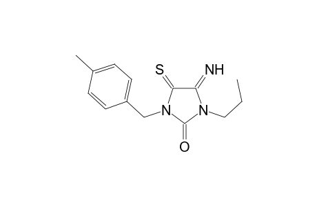 3-(4-Methylbenzyl)-5-imino-1-propyl-4-thioxo-2-imidazolidinone