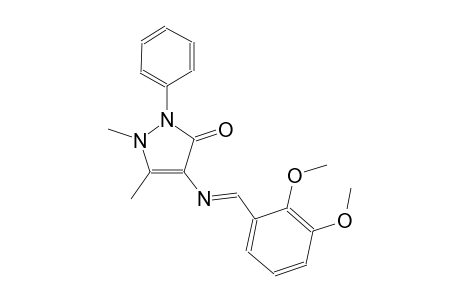 4-{[(E)-(2,3-dimethoxyphenyl)methylidene]amino}-1,5-dimethyl-2-phenyl-1,2-dihydro-3H-pyrazol-3-one