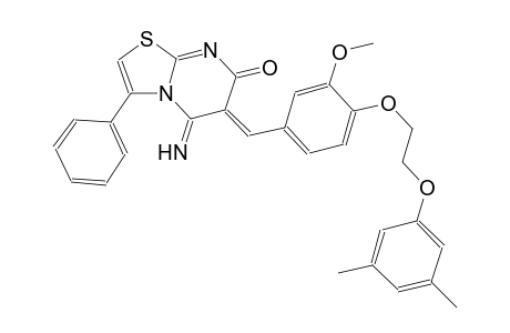 7H-thiazolo[3,2-a]pyrimidin-7-one, 6-[[4-[2-(3,5-dimethylphenoxy)ethoxy]-3-methoxyphenyl]methylene]-5,6-dihydro-5-imino-3-phenyl-, (6Z)-