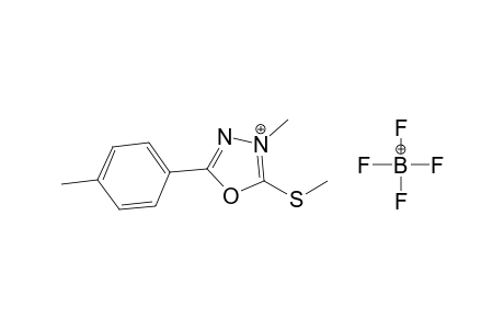 2-Methylthio-3-methyl-5-(4-methylphenyl)-1,3,4-oxadiazolium tetrafluoroborate