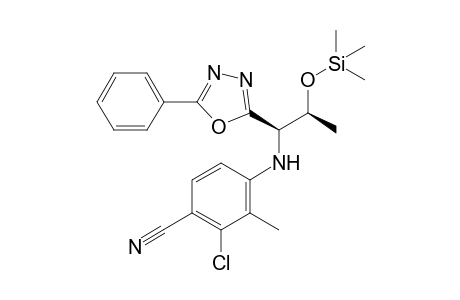 2-Chloro-3-methyl-4-[[(1R,2S)-1-(5-phenyl-1,3,4-oxadiazol-2-yl)-2-trimethylsilyloxy-propyl]amino]benzonitrile