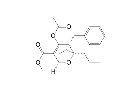 (1R*,4R,5S*)-3-Acetoxy-4-benzyl-2-(methoxycarbonyl)-5-propyl-8-oxabicyclo[3.2.1]oct-2-ene