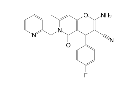 2-amino-4-(4-fluorophenyl)-7-methyl-5-oxo-6-(2-pyridinylmethyl)-5,6-dihydro-4H-pyrano[3,2-c]pyridine-3-carbonitrile