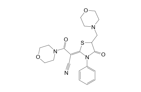 3-MORPHOLIN-4-YL-2-(5-MORPHOLIN-4-YLMETHYL-4-OXO-3-PHENYL-THIAZOLIDIN-2-YLIDENE)-3-OXO-PROPIONITRILE