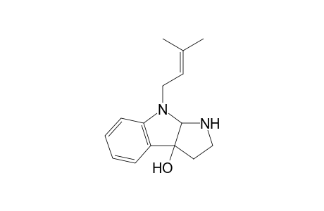 3a-Hydroxy-8-(3-methyl-2-buten-1-yl)-1,2,3,3a,8,8a-hexahydropyrrolo[2,3-b]indole