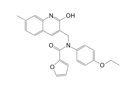 N-(4-ethoxyphenyl)-N-[(2-hydroxy-7-methyl-3-quinolinyl)methyl]-2-furamide