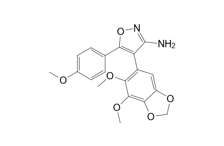 4-(6,7-Dimethoxy-1,3-benzodioxol-5-yl)-5-(4-methoxyphenyl)-3-isoxazolamine