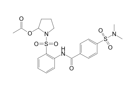 1-{[2-({4-[(dimethylamino)sulfonyl]benzoyl}amino)phenyl]sulfonyl}-2-pyrrolidinyl acetate