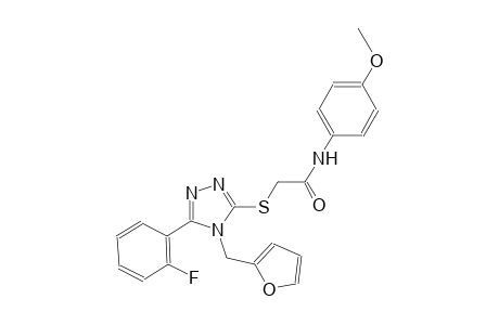 2-{[5-(2-fluorophenyl)-4-(2-furylmethyl)-4H-1,2,4-triazol-3-yl]sulfanyl}-N-(4-methoxyphenyl)acetamide