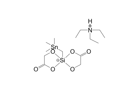 TRIETHYLAMMONIUM TRIMETHYLSTANNYLMETHYLSPIROBIS(1-SILA-2,5-DIOXACYCLOPENTAN-3-ON)OATE