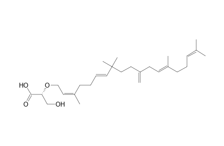 (2R)-3-hydroxy-2-[(2Z,6E,13E)-3,8,8,14,18-pentamethyl-11-methylene-nonadeca-2,6,13,17-tetraenoxy]propanoic acid