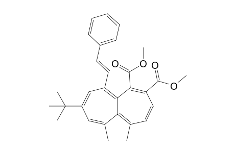 Dimethyl 8-(t-butyl)-1,10-dimethyl-6-[2'-phenylethenyl]heptalene-4,5-dicarboxylate