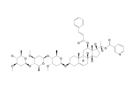 CYNANDROGENIN-3-O-BETA-D-OLEANDROPYRANOSYL-(1->4)-BETA-D-OLEANDROPYRANOSYL-(1->4)-BETA-D-CYMAROPYRANOSIDE