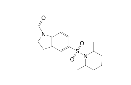 1-acetyl-5-[(2,6-dimethyl-1-piperidinyl)sulfonyl]indoline