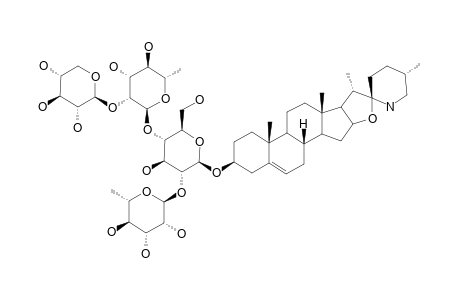 XYLOSYLSOLAMARGINE;25R-3-BETA-[O-BETA-D-XYLOPYRANOSYL-(1->2)-O-ALPHA-L-RHAMNOPYRANOSYL-(1->4)-O-[ALPHA-L-RHAMNOPYRANOSYL-(1->2)]-BETA-D-GLUCOPYRANO