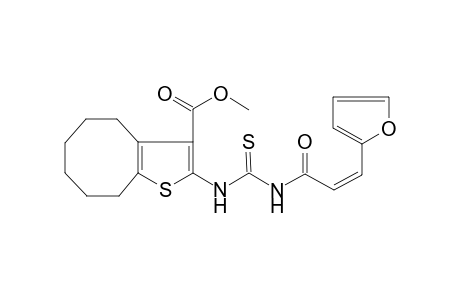 2-[[(Z)-3-(2-furyl)acryloyl]thiocarbamoylamino]-4,5,6,7,8,9-hexahydrocycloocta[b]thiophene-3-carboxylic acid methyl ester