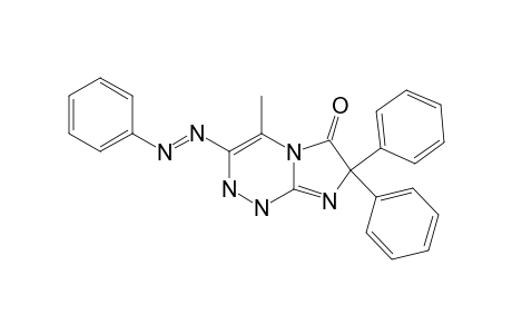 4-METHYL-7,7-DIPHENYL-3-(PHENYLDIAZENYL)-1,2-DIHYDROIMIDAZO-[2,1-C]-[1,2,4]-TRIAZIN-6(7H)-ONE