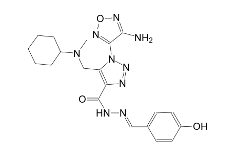 1-(4-amino-1,2,5-oxadiazol-3-yl)-5-{[cyclohexyl(methyl)amino]methyl}-N'-[(E)-(4-hydroxyphenyl)methylidene]-1H-1,2,3-triazole-4-carbohydrazide