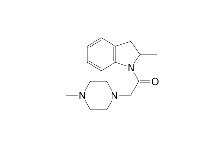 1H-Indole, 2,3-dihydro-2-methyl-1-[2-(4-methyl-1-piperazinyl)acetyl]-