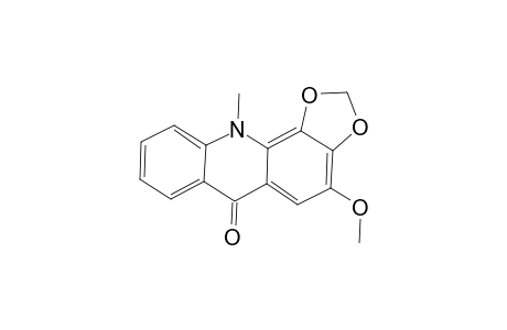 1,3-Dioxolo[4,5-c]acridin-6(11H)-one, 4-methoxy-11-methyl-