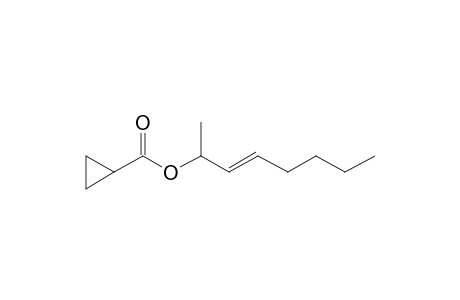 Cyclopropanecarboxylic acid, oct-3-en-2-yl ester