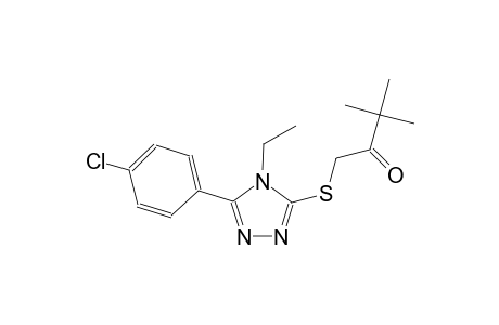 1-{[5-(4-chlorophenyl)-4-ethyl-4H-1,2,4-triazol-3-yl]sulfanyl}-3,3-dimethyl-2-butanone