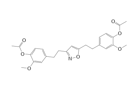 3,5-Bis[.beta.-(4-acetoxy-3-methoxyphenyl)ethyl]isoxazol