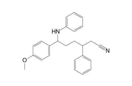 6-anilino-6-(4-methoxyphenyl)-3-phenyl-hexanenitrile
