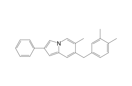 6-Methyl-2-phenyl-7-(3,4-dimethylphenylmethyl)indolizine