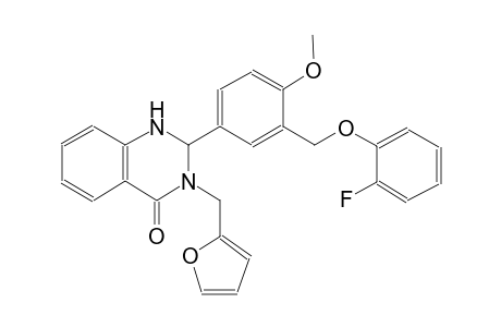 2-{3-[(2-fluorophenoxy)methyl]-4-methoxyphenyl}-3-(2-furylmethyl)-2,3-dihydro-4(1H)-quinazolinone