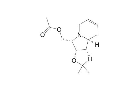 (1S,2R,3R,8AS)-3-ACETOXYMETHYL-1,2-O-ISOPROPYLIDENE-7,8-DIDEHYDRO-INDOLIZIDINE-1,2-DIOL