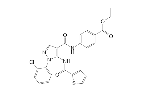 Benzoic acid, 4-[[[1-(2-chlorophenyl)-5-[(2-thienylcarbonyl)amino]-1H-pyrazol-4-yl]carbonyl]amino]-, ethyl ester