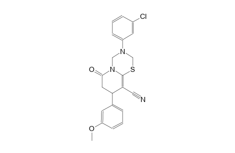 2H,6H-pyrido[2,1-b][1,3,5]thiadiazine-9-carbonitrile, 3-(3-chlorophenyl)-3,4,7,8-tetrahydro-8-(3-methoxyphenyl)-6-oxo-