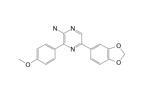 2-AMINO-3-(4'-METHOXYPHENYL)-5-(3',4'-METHYLENEDIOXYPHENYL)-1,4-PYRAZINE