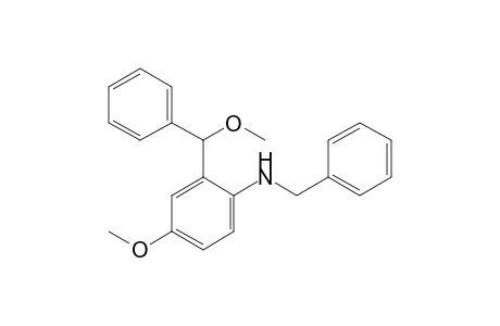 4-methoxy-2-[methoxy(phenyl)methyl]-N-(phenylmethyl)aniline